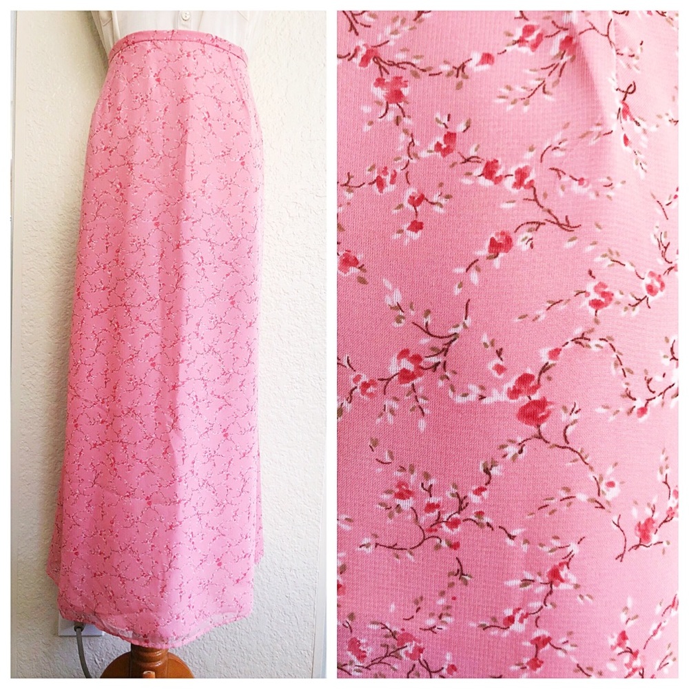 Pink Floral Skirt